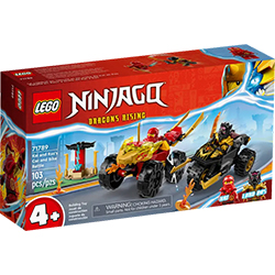 LEGO® Ninjago 71789 Verfolgungsjagd mit Kais Flitzer und Ras‘ Motorrad